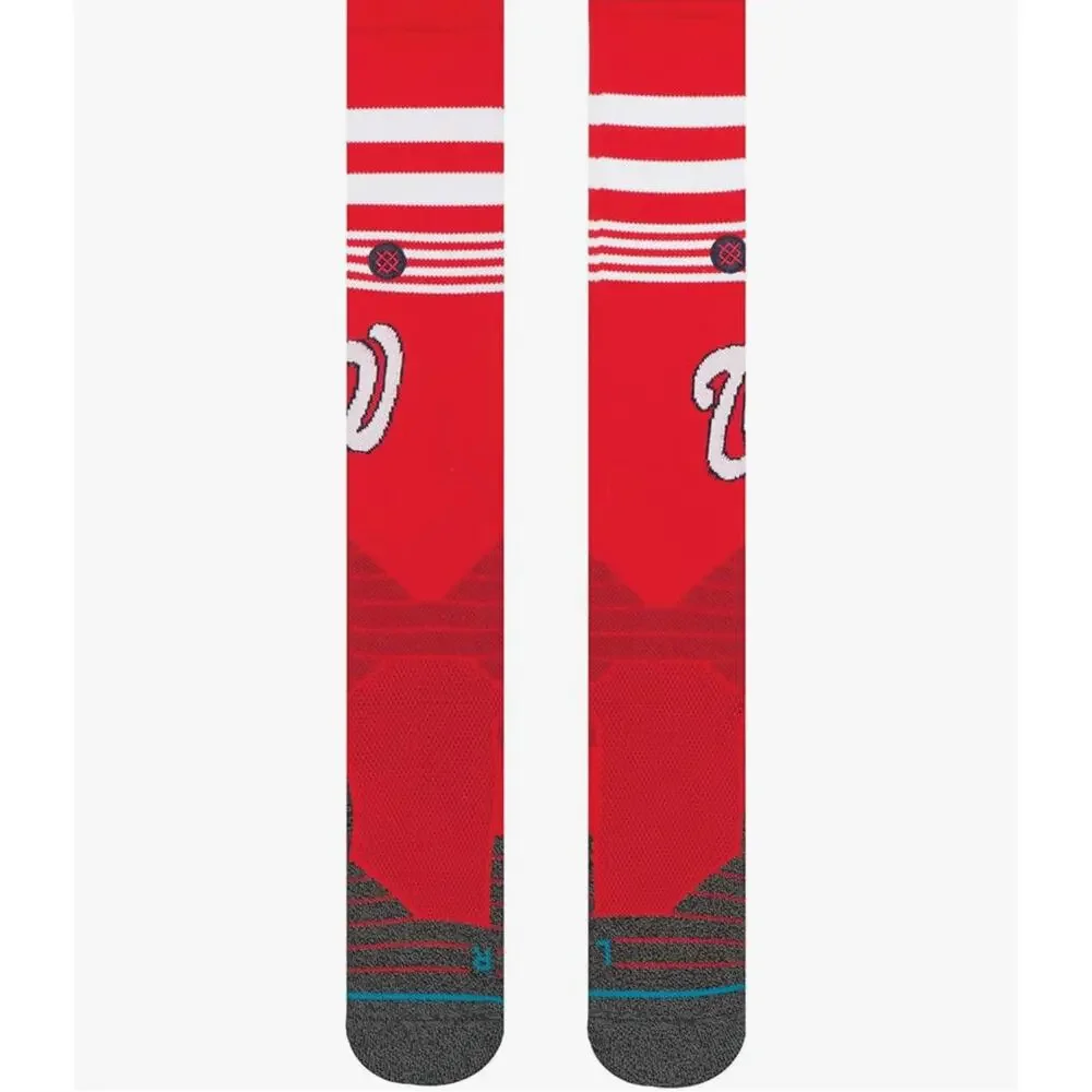 Stance MLB Washington Nationals Diamond Pro Over The Calf Height Socks Sz L 9-13